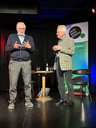 Michael Haller und Hans-Peter Waldrich bei den Kölner Mediengesprächen