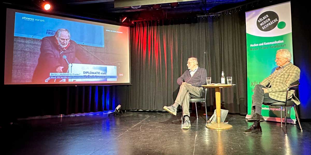 Michael Haller und Hans-Peter Waldrich bei den Kölner Mediengesprächen