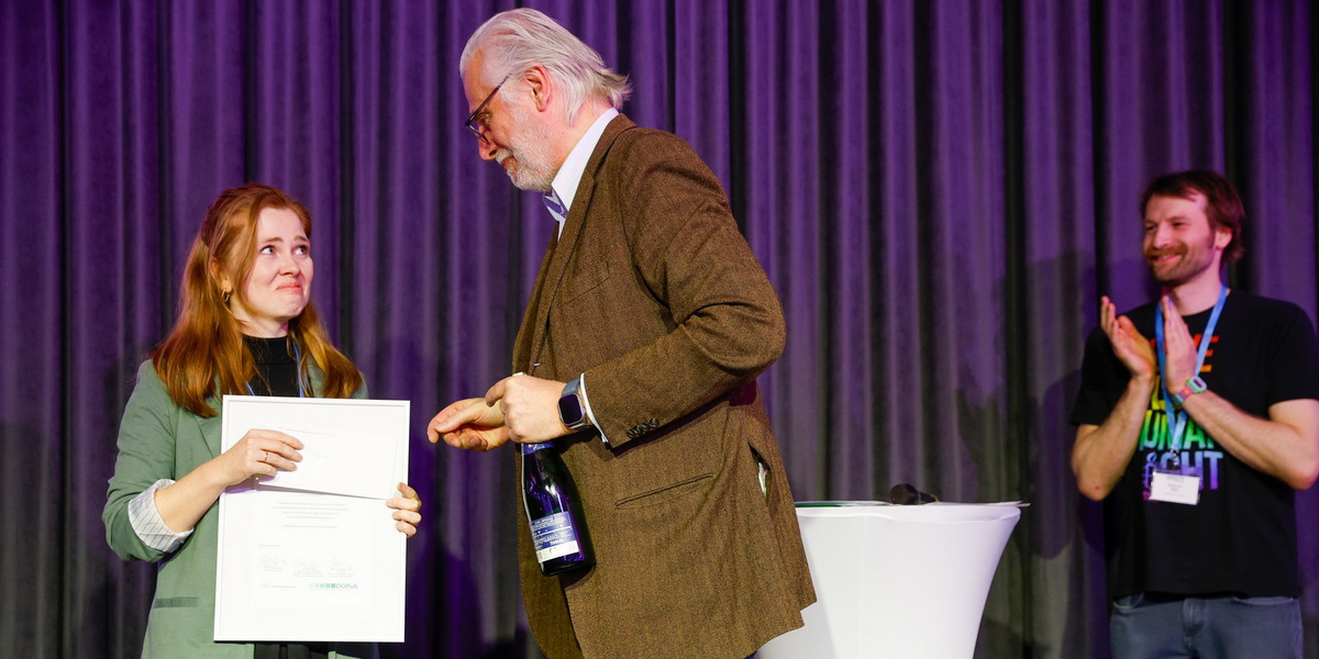 Überreichung des Herbert von Halem Promotions Förderpreises 2024 an Eva-Maria Roehse.