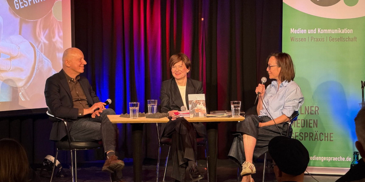 Iva Krtalic und Erk Simon bei den Kölner Mediengesprächen.